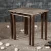 Slate Solid Wood Nested End Table in Laminate Finish - Set of 2