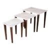 Bhav Solid Wood Nested End Table in Paper Finish - Set of 3