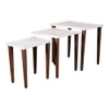 Bhav Solid Wood Nested End Table in Paper Finish - Set of 3
