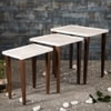 Bhav Solid Wood Nested End Table in Paper Finish - Set of 3