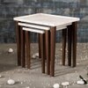Bhav Solid Wood Nested End Table in Paper Finish - Set of 3