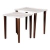 Bhav Solid Wood Rectangular Nested End Table in Paper Finish - Set of 2