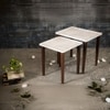 Bhav Solid Wood Rectangular Nested End Table in Paper Finish - Set of 2