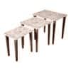 Heritagealabaster Solid Wood Nested End Table in Paper Finish - Set of 3