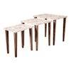 Heritagealabaster Solid Wood Nested End Table in Paper Finish - Set of 3