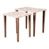Heritage Solid Wood Rectangular Nested End Table in Paper Finish - Set of 2
