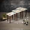 Pakshi Solid Wood Nested End Table in Paper Finish - Set of 3