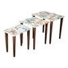Pakshi Solid Wood Nested End Table in Paper Finish - Set of 3