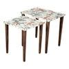 Pakshi Solid Wood Rectangular Nested End Table in Paper Finish - Set of 2