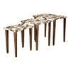 Plushwilderness Solid Wood Nested End Table in Paper Finish - Set of 3