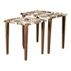 Plushwilderness Solid Wood Rectangular Nested End Table in Paper Finish - Set of 2