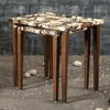 Plushwilderness Solid Wood Rectangular Nested End Table in Paper Finish - Set of 2