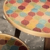 Multisequins Solid Wood Nested End Table in Paper Finish - Set of 2