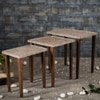 Honeycomb Solid Wood Nested End Table in Paper Finish - Set of 3