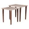 Honeycomb Solid Wood Nested End Table in Paper Finish - Set of 3