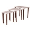 Allure Solid Wood Nested End Table in Paper Finish - Set of 3
