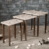 Allure Solid Wood Nested End Table in Paper Finish - Set of 3