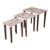 Allure Solid Wood Nested End Table in Paper Finish - Set of 3