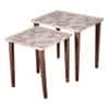 Allure Solid Wood Nested End Table in Paper Finish - Set of 2