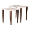Blossom Solid Wood Rectangular Nested End Table in Paper Finish - Set of 2