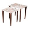 Blossom Solid Wood Rectangular Nested End Table in Paper Finish - Set of 2