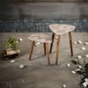 Sinclair Solid Wood Triangle Nested End Table in Paper Finish - Set of 2