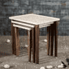 Chantilly Solid Wood Nested End Table in Paper Finish - Set of 3