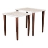 Chantilly Solid Wood Nested End Table in Paper Finish - Set of 2