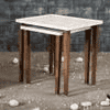 Leherein Solid Wood Nested End Table in Paper Finish - Set of 2