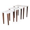 Tehni Solid Wood Nested End Table in Paper Finish - Set of 3