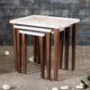 Tehni Solid Wood Nested End Table in Paper Finish - Set of 3