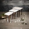 Tehni Solid Wood Nested End Table in Paper Finish - Set of 3