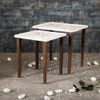Tehni Solid Wood Nested End Table in Paper Finish - Set of 2