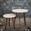 Chaandi Solid Wood Nested End Table in Paper Finish - Set of 2