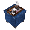 Eccentric Stool Cum End Table with Storage