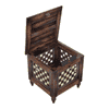 Beautiful Antique Wooden Stool with Storage for Living and Bedroom
