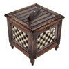 Beautiful Antique Wooden Stool with Storage for Living and Bedroom