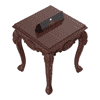 Gracious Hand Carved Teak Wood End Table for Home DÃ©cor