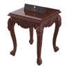 Gracious Hand Carved Teak Wood End Table for Home DÃ©cor