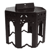 Wooden End Table Octagonal Shape In Walnut Finish
