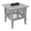 Blanco Carved Wooden End Table (White)
