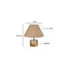 Bharati Beige Natural Fiber Shade Table Lamp with Natural Wooden Base