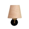 Devansh Metal Electric Wall Light in Black Colour with Beige Shade Count of 1 Light