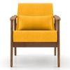 Brooks Lounge Chair in Mustard Yellow Colour