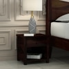 Madhavi Solid Wood Bedside Table in Walnut Finish