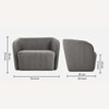 Candler Fabric Sofa (Grey)