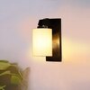Devansh Solid Wood Electric Wall Light in Brown Colour with off-white Shade Count of 1 Light