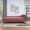 Kawa Velvet Chaise Launger in Pink Colour