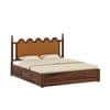 Tavora Sheesham Wood Queen Size Bed With Box Storage In Provincial Teak Finish