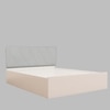 Sutra Engineered Wood Queen  Size Bed With Hydraulic Storage (Melamine Finish, White Colour)